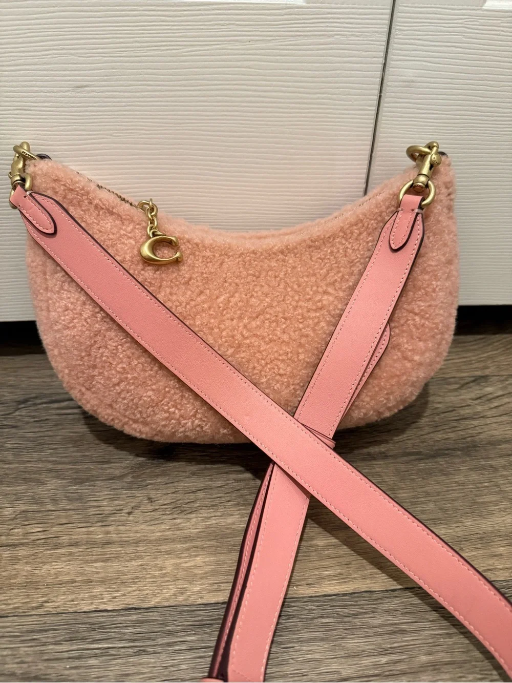 COACH Mira Shearling Crescent Shoulder Bag Candy Pink NWOT/PRICE FIRM